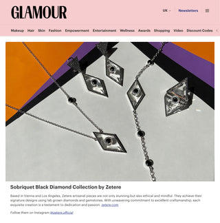 Zetere featured in Glamour UK October 2023 issue